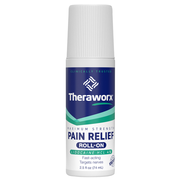 Theraworx Maximum Strength Lidocaine Hcl 5% Pain Relief Roll-On