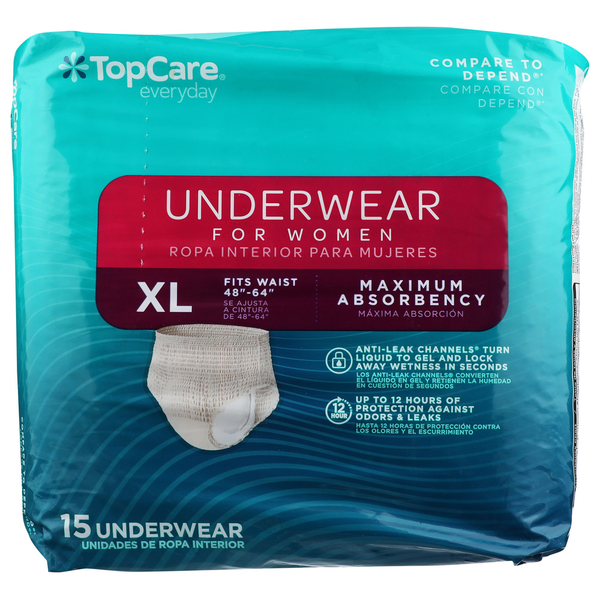 TopCare X-Large Maximum Absorbency Underwear For Women
