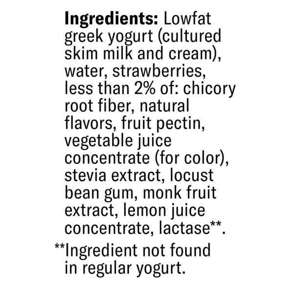 Chobani Zero Added Sugar Greek Yogurt Strawberries & Cream Protein Drink