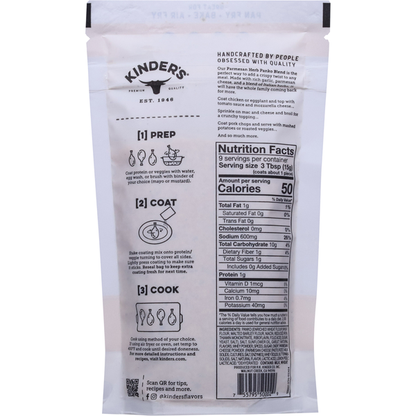 Kinder's Parmesan Herb Seasoned Coating Mix