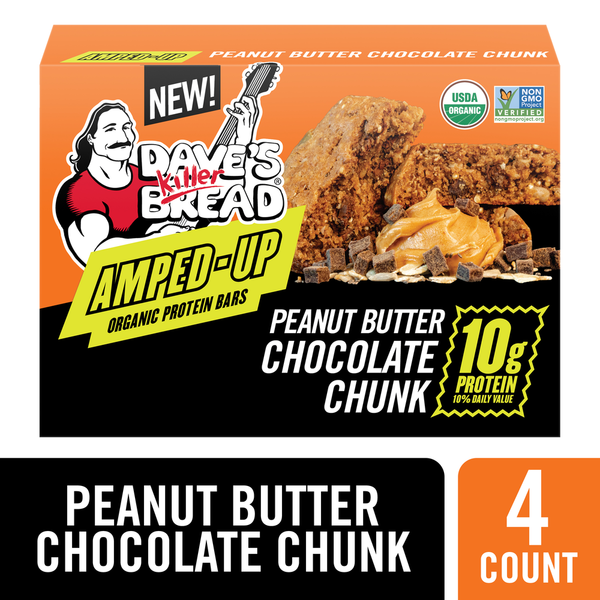 Dave's Killer Bread Amped-Up Peanut Butter Chocolate Chunk Organic Protein Bars