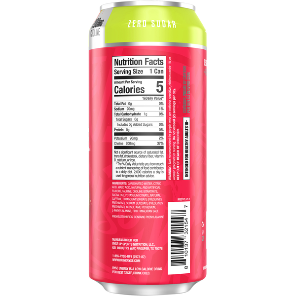 RYSE Zero Sugar Cherry Limeade Fuel Energy