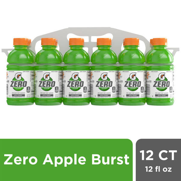 Gatorade Thirst Quencher, Zero Sugar, Apple Burst, 12-Pack