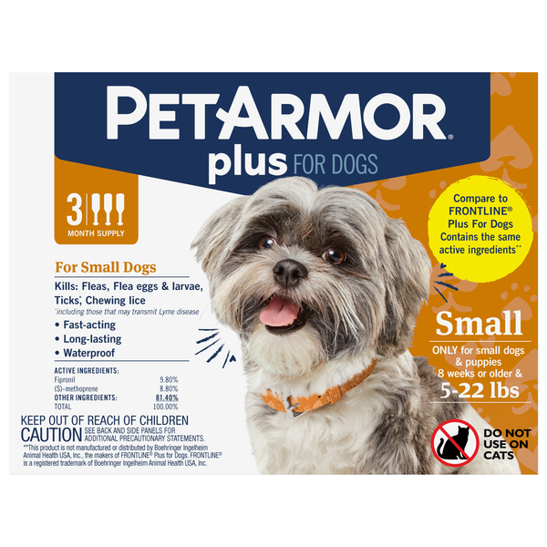 PetArmor Flea, Tick & Lice Treatment, Small Dogs (5-22 lbs)
