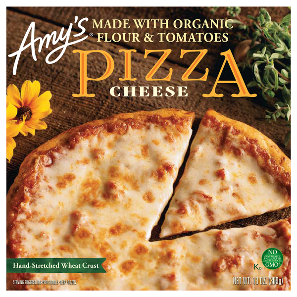 Amy's Kitchen Pizza, Hand-Stretched Wheat Crust, Cheese