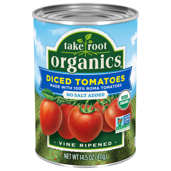 Take Root Organics Tomato, Diced