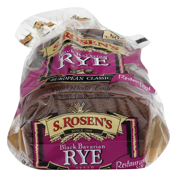 S. Rosen's Bread, Black Bavarian, Rye, Restaurant Size