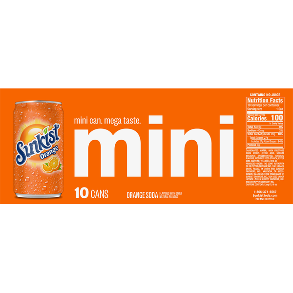 Sunkist Soda, Orange, Mini