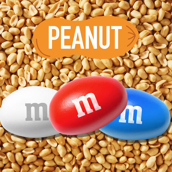 M&M's Summer Peanut Chocolate Candy Red, White & Blue Assortment, Party Size