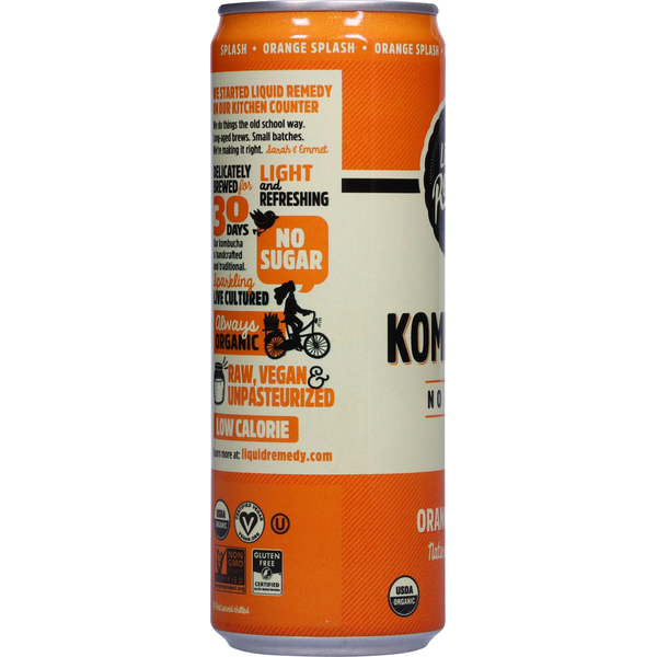 Liquid Remedy Kombucha, No Sugar, Orange Splash