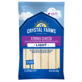 Crystal Farms String Cheese, Light, Mozzarella, Low-Moisture, Part-Skim