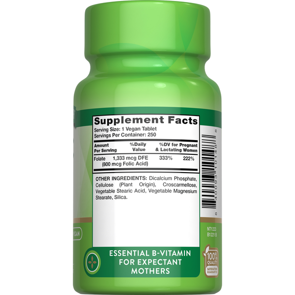 Nature's Truth Folic Acid Tablets