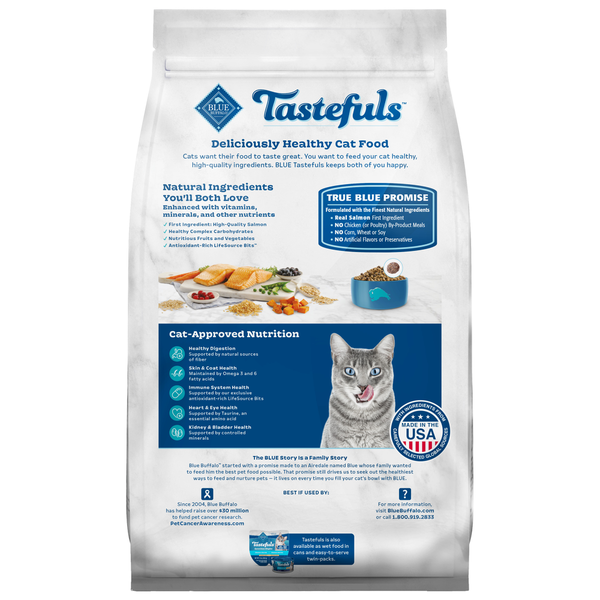 Blue Buffalo Tastefuls Adult Indoor Cat Salmon & Brown Rice Recipe