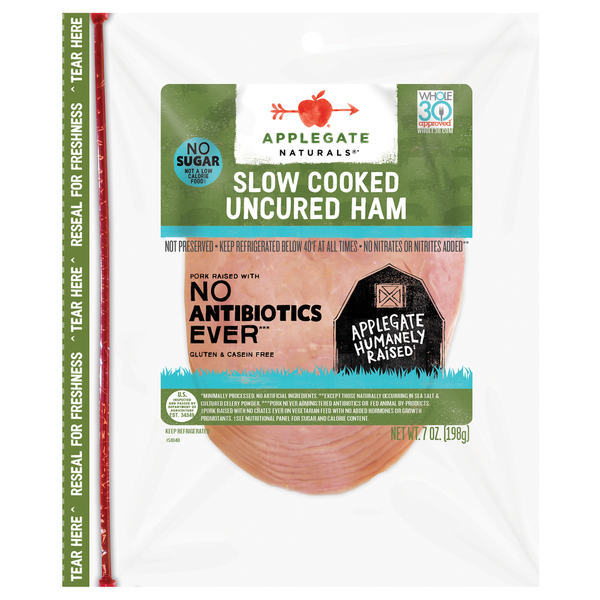 Applegate No Sugar Slow Cooked Uncured Ham Sliced