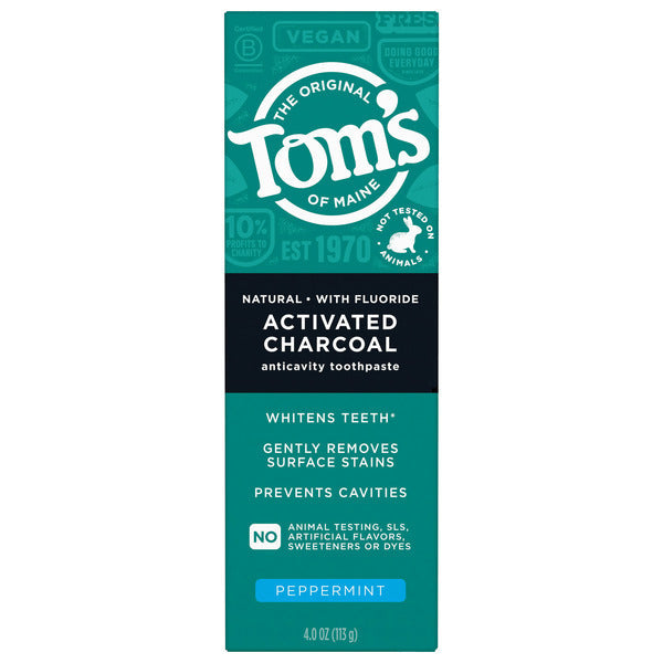 Tom's of Maine Natural Activated Charcoal Toothpaste With Fluoride