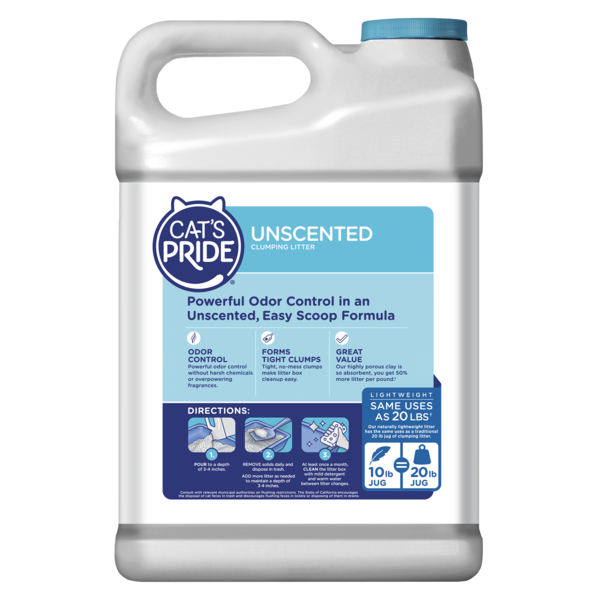 Cat's Pride Unscented Scoopable Lightweight Clumping Clay Cat Litter