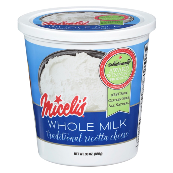 Miceli's Ricotta Cheese, Traditional, Cup