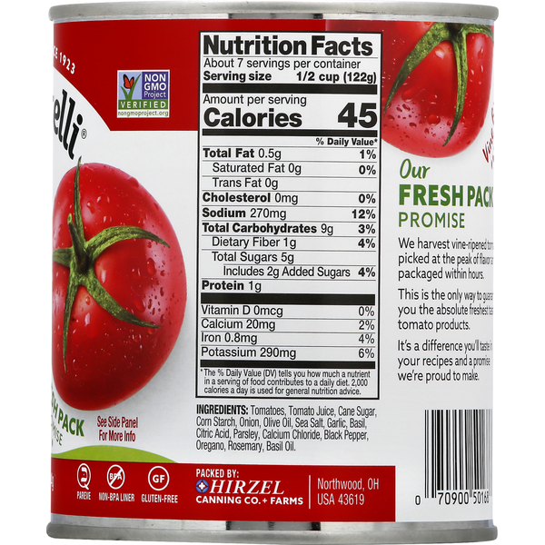 Dei Fratelli Tomatoes, Herbs + Olive Oil, Chopped Italian