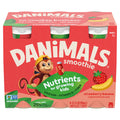 Danimals Smoothie Strawberry Banana Dairy Drink Multi-Pack, Creamy and Delicious Low Fat Snacks for Kids, 6 Ct, 3.1 oz Smoothie Bottles