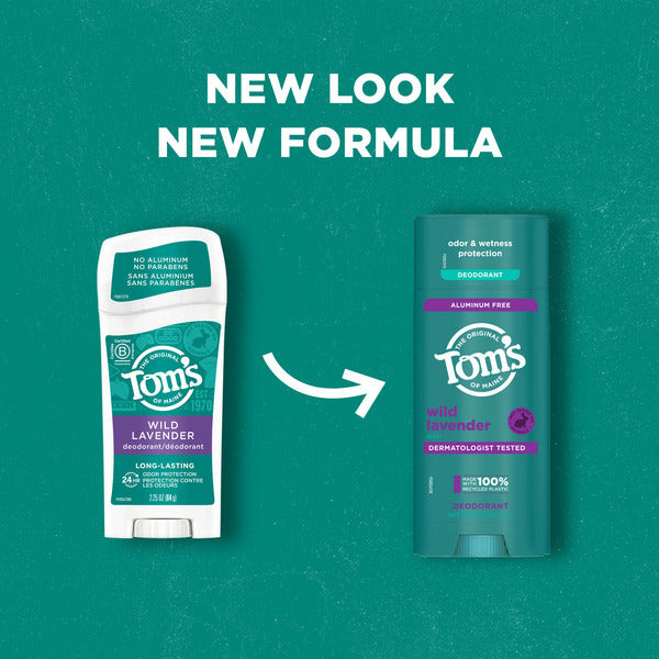 Tom's Wild Lavender Natural Deodorant For Women And Men, Aluminum Free