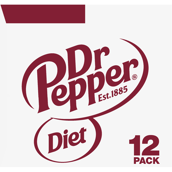 Dr Pepper Soda, Diet, 12 Pack