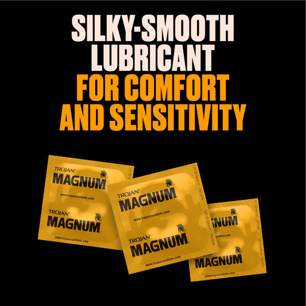 Trojan Magnum Ecstasy Large Size  Lubricated Condoms