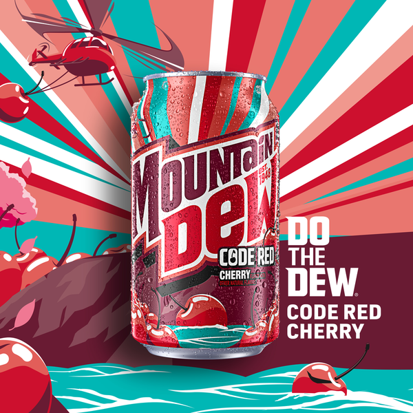 Mountain Dew Code Red Soda - Pack