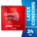 DUREX® Durex Condom Extra Sensitive Natural Latex Condoms, 24 Count - Ultra Fine & Extra Lubricated, Regular Fit, FSA HSA Eligible