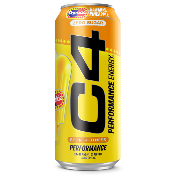 C4 Energy Hawaiian Pineapple Popsicle Performance Energy Drink