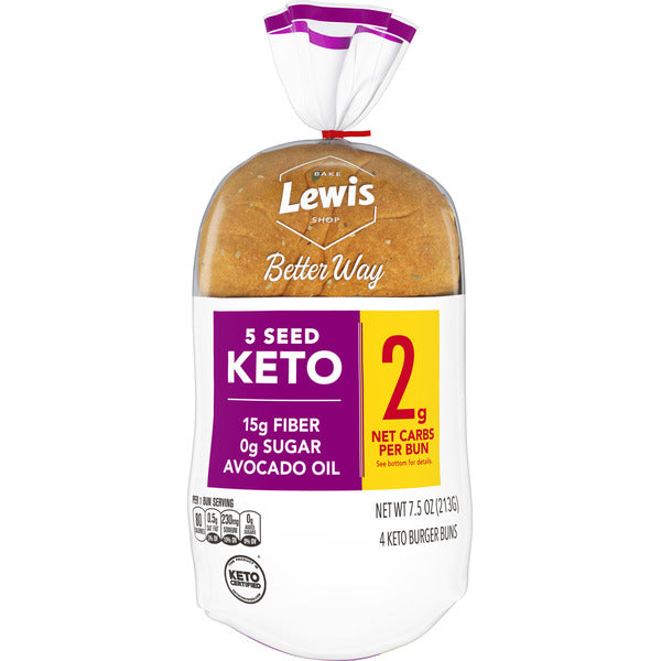 Lewis Bake Shop 5 Seed Keto Buns