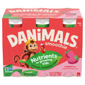 Danimals Smoothie Raspberry Dairy Drink Multi-Pack, Creamy and Delicious Low Fat Snacks for Kids, 6 Ct, 3.1 oz Smoothie Bottles