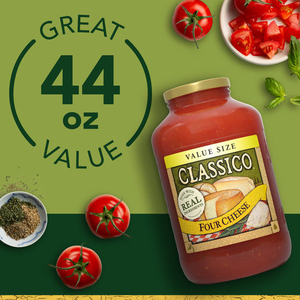 Classico Four Cheese Tomato Spaghetti Pasta Sauce