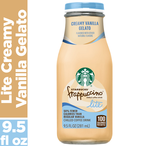 Starbucks Frappuccino Chilled Coffee Drink Lite Creamy Vanilla Gelato