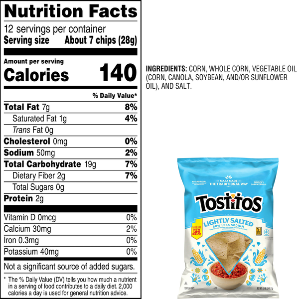 Tostitos Tortilla Chips Lightly Salted