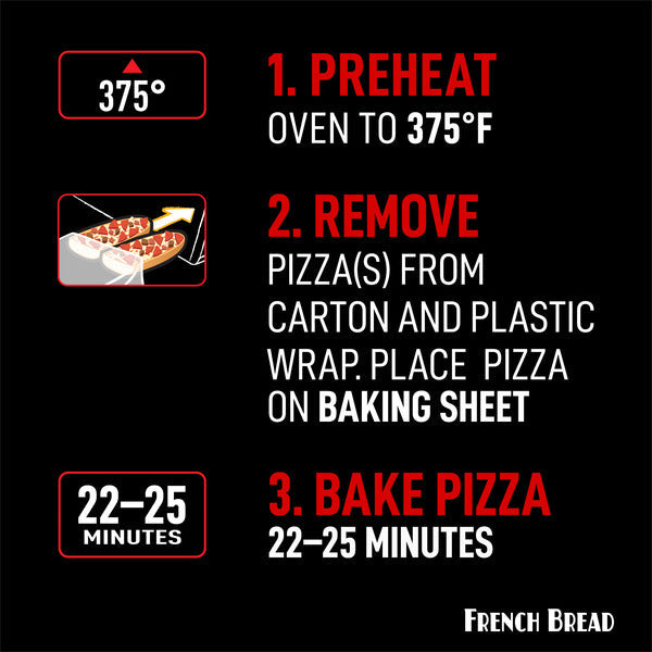 Red Baron French Bread Singles 3 Meat Pizzas