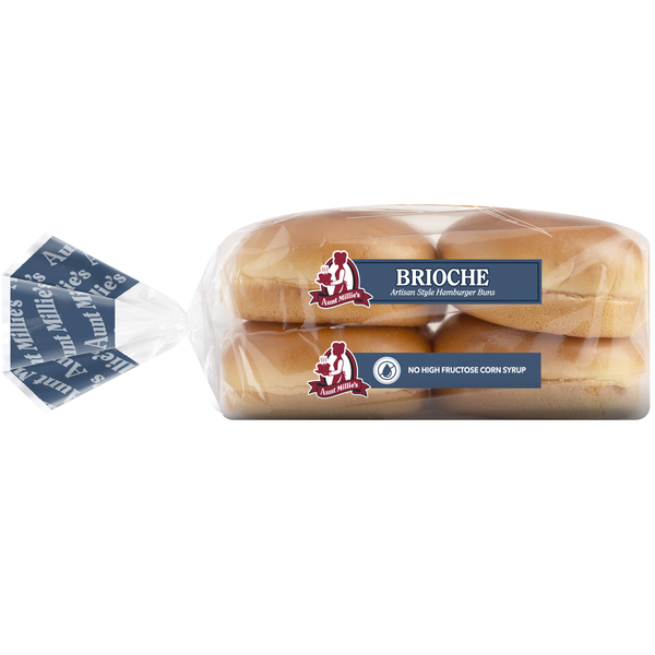 Aunt Millie's Artisan Style, Brioche Hamburger Buns