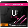 U by Kotex Click Compact Unscented Tampons, Super ...
️