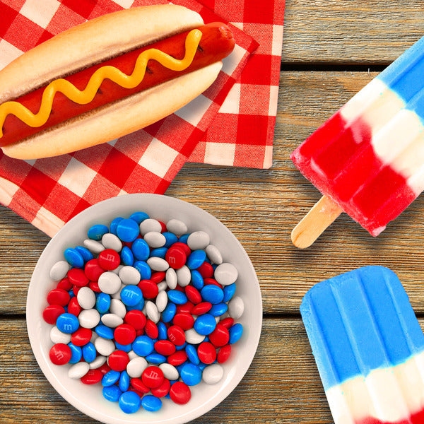 M&M's Red White & Blue Milk Chocolate Candy America Bulk Party Size