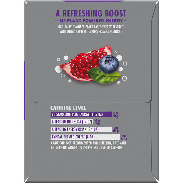 V8 +Energy Sparkling Pomegranate Blueberry Juice Energy Drink