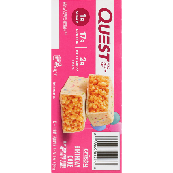 Quest Hero Crispy Birthday Cake Flavored Protein Bar