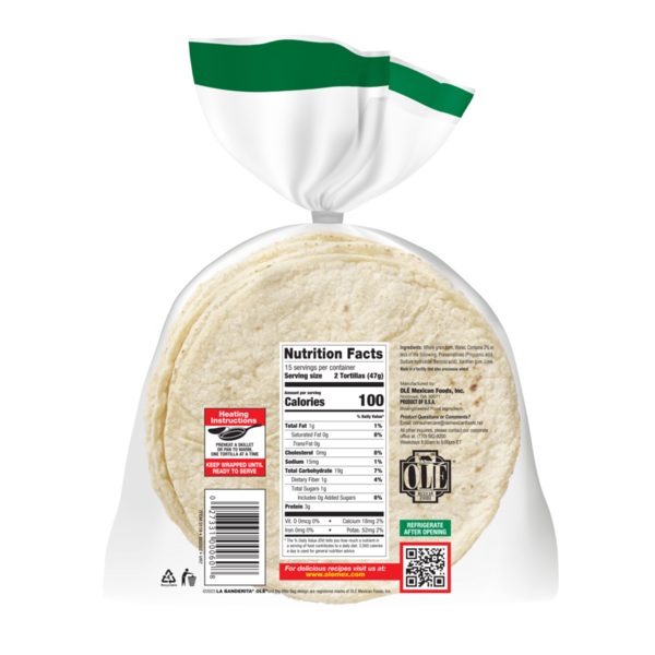 La Banderita White Corn Tortillas