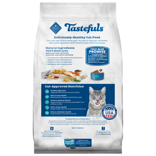 BLUE Wilderness Food for Cats, Natural, Chicken & Brown Rice Recipe, Healthy Living, Adult