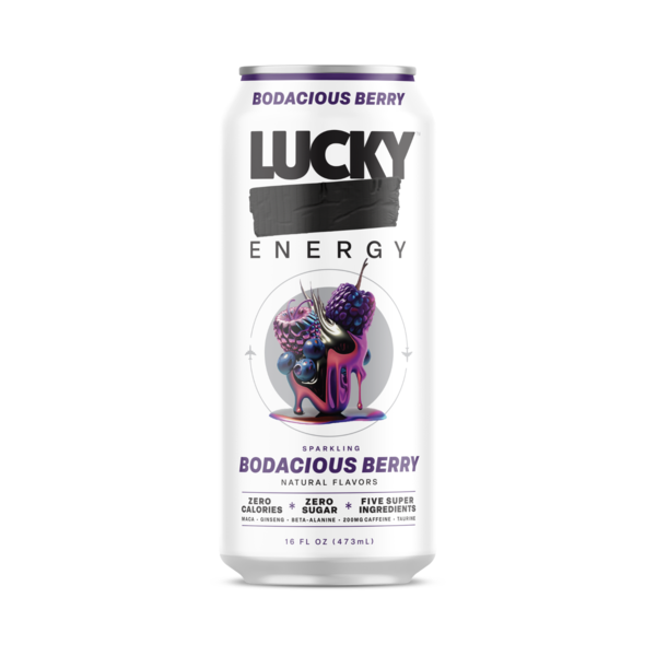 Lucky Energy Zero Sugar Energy Drink, Bodacious Berry