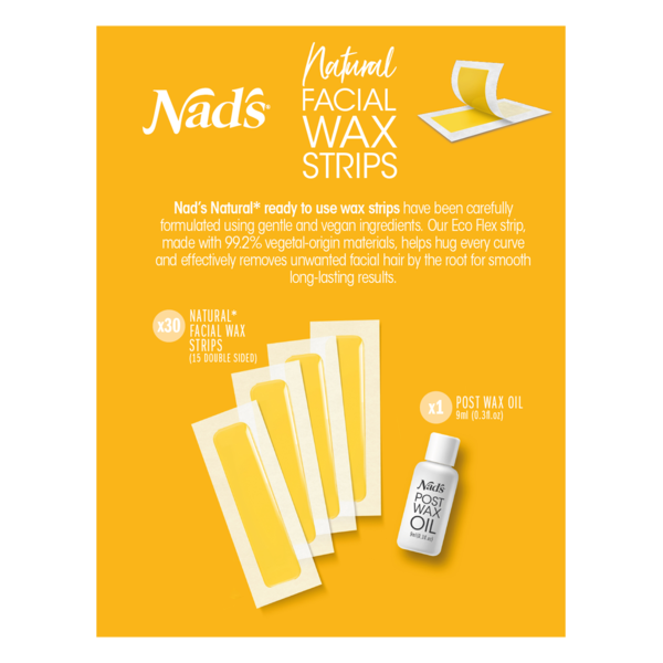 Nad's Natural Facial Wax Strips