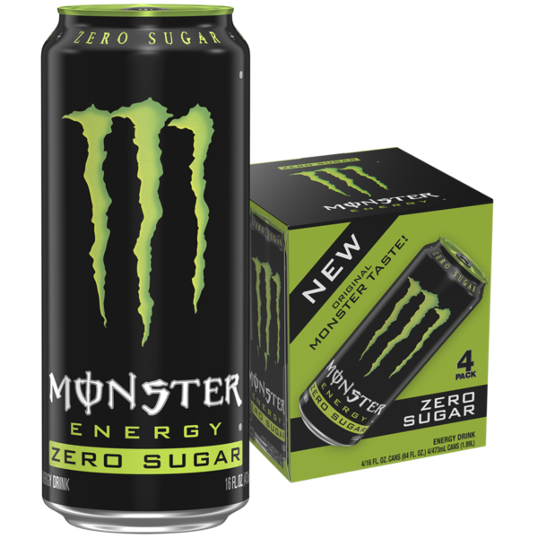 Monster Energy Zero Sugar Energy Drink, 4 Pack