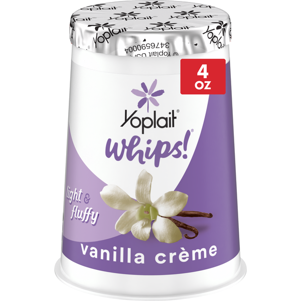 Yoplait Whips Vanilla Flavored Yogurt Mousse Cup