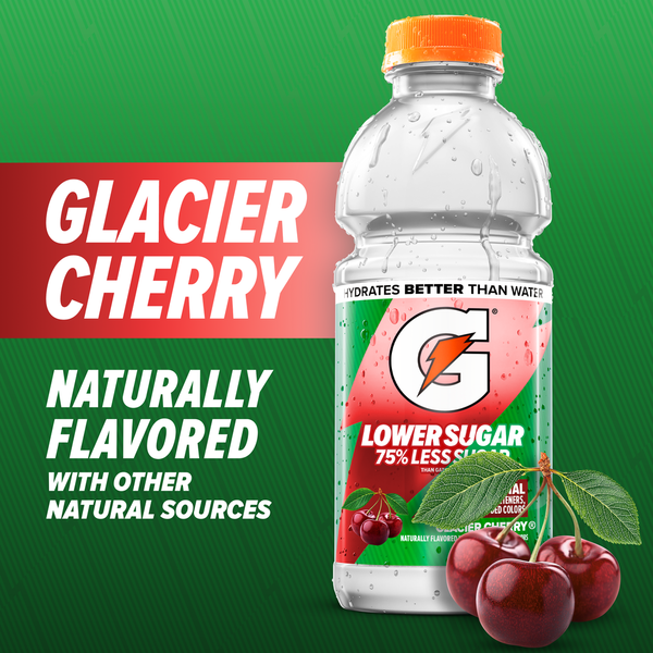 Gatorade Lower Sugar Electrolyte Sports Drink, Glacier Cherry