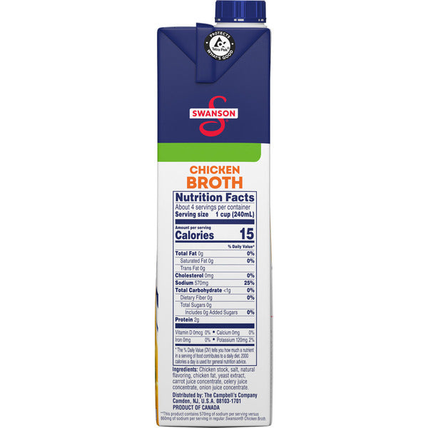 Swanson's 33% Less Sodium Chicken Broth