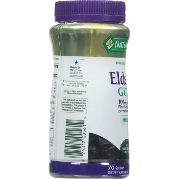 Nature's Bounty Elderberry, 100 mg, Gummies