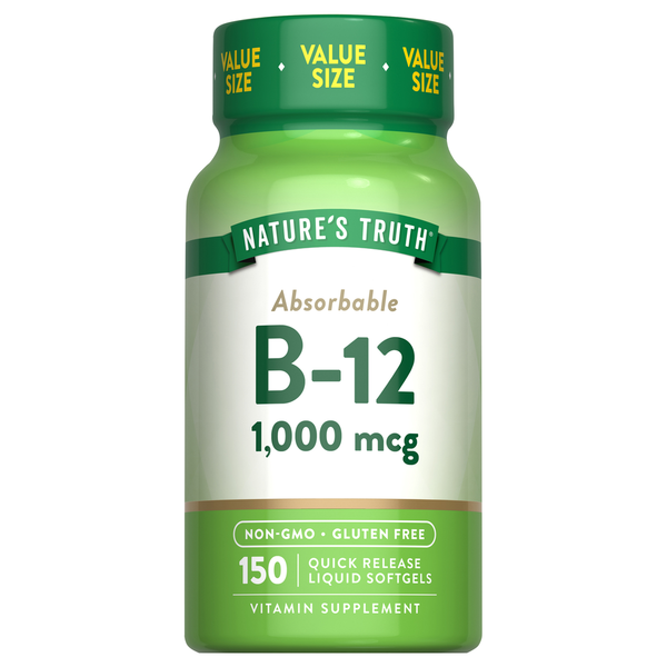 Nature's Truth Absorbable 1000 mcg B-12 Value Size